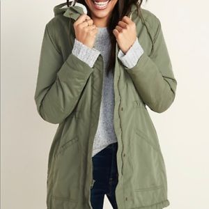 Water-Resistant Hooded Faux-Fur-Lined Parka